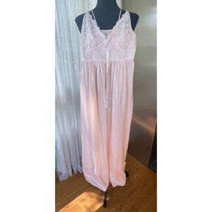 Vintage 60s night dress, soft pink, pure silk, Saxon Lingerie slip-on, 0 (XS)